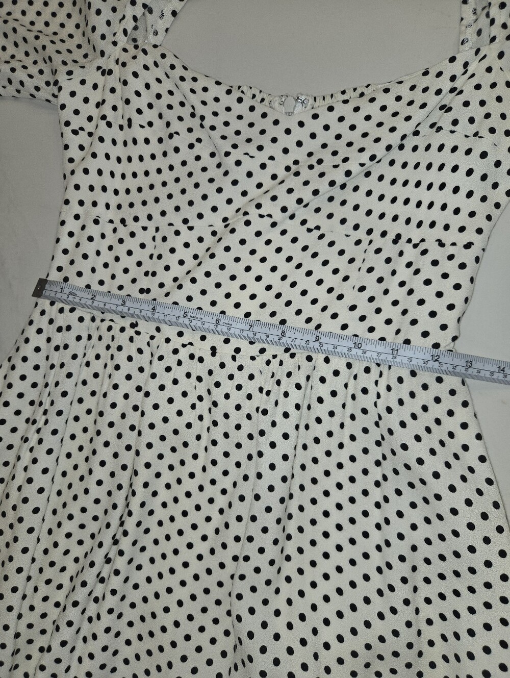 Reformation Inori Midi Dress in Eclipse Dot White Polkadots | size 2 - Picture 10 of 10